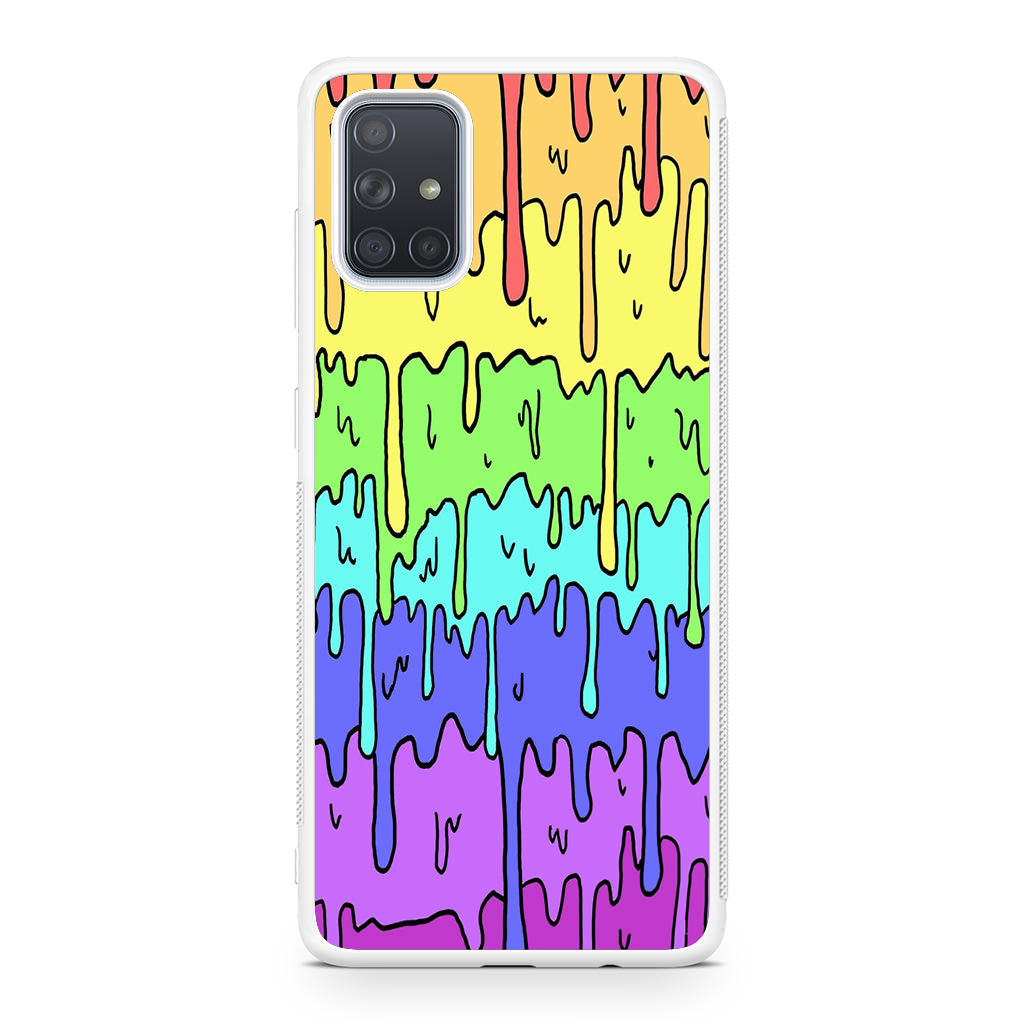 Pastel Kawaii Melting Rainbow Galaxy A51 / A71 Case