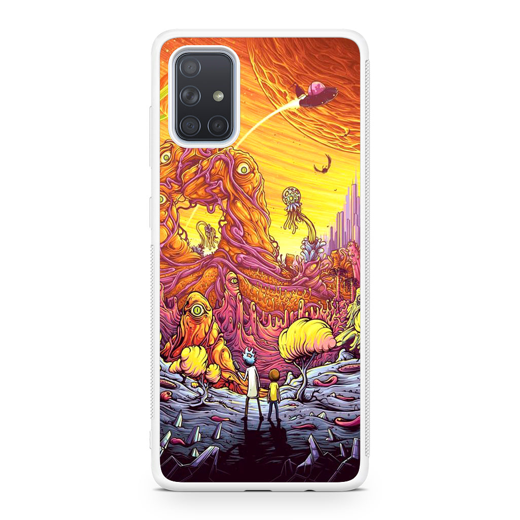 Rick And Morty Alien Planet Galaxy A51 / A71 Case