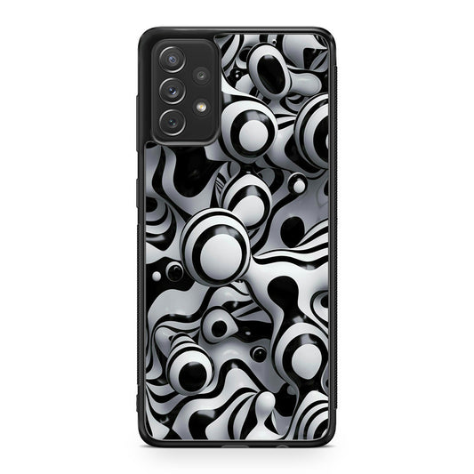 Abstract Art Black White Galaxy A32 / A52 / A72 Case