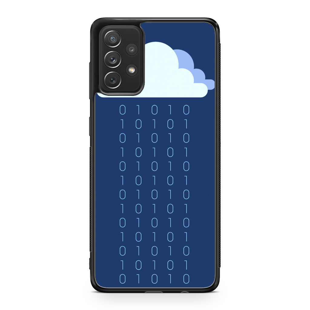 Abstract Binary Minimalist Galaxy A23 5G Case