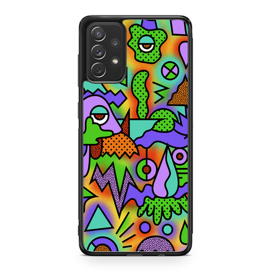 Abstract Colorful Doodle Art Galaxy A32 / A52 / A72 Case