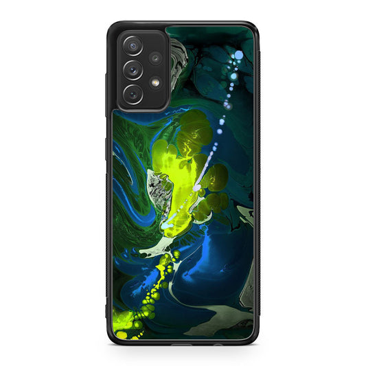 Abstract Green Blue Art Galaxy A53 5G Case