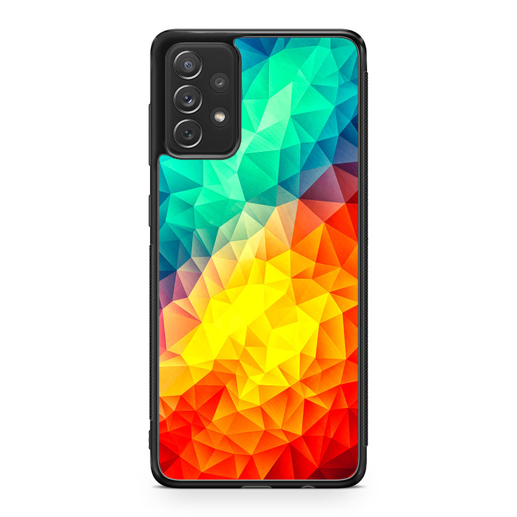 Abstract Multicolor Cubism Painting Galaxy A32 / A52 / A72 Case