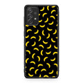 Bananas Fruit Pattern Black Galaxy A32 / A52 / A72 Case