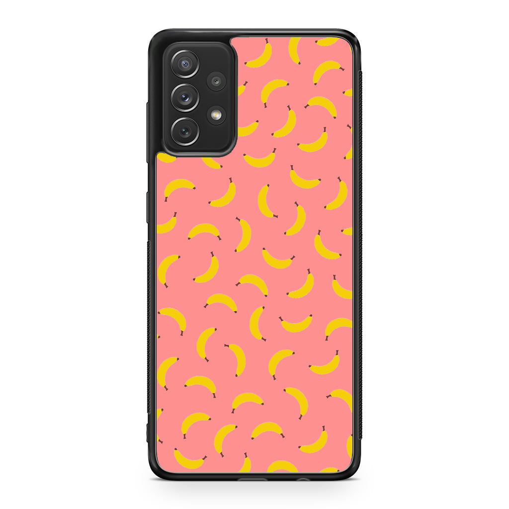 Bananas Fruit Pattern Pink Galaxy A32 / A52 / A72 Case