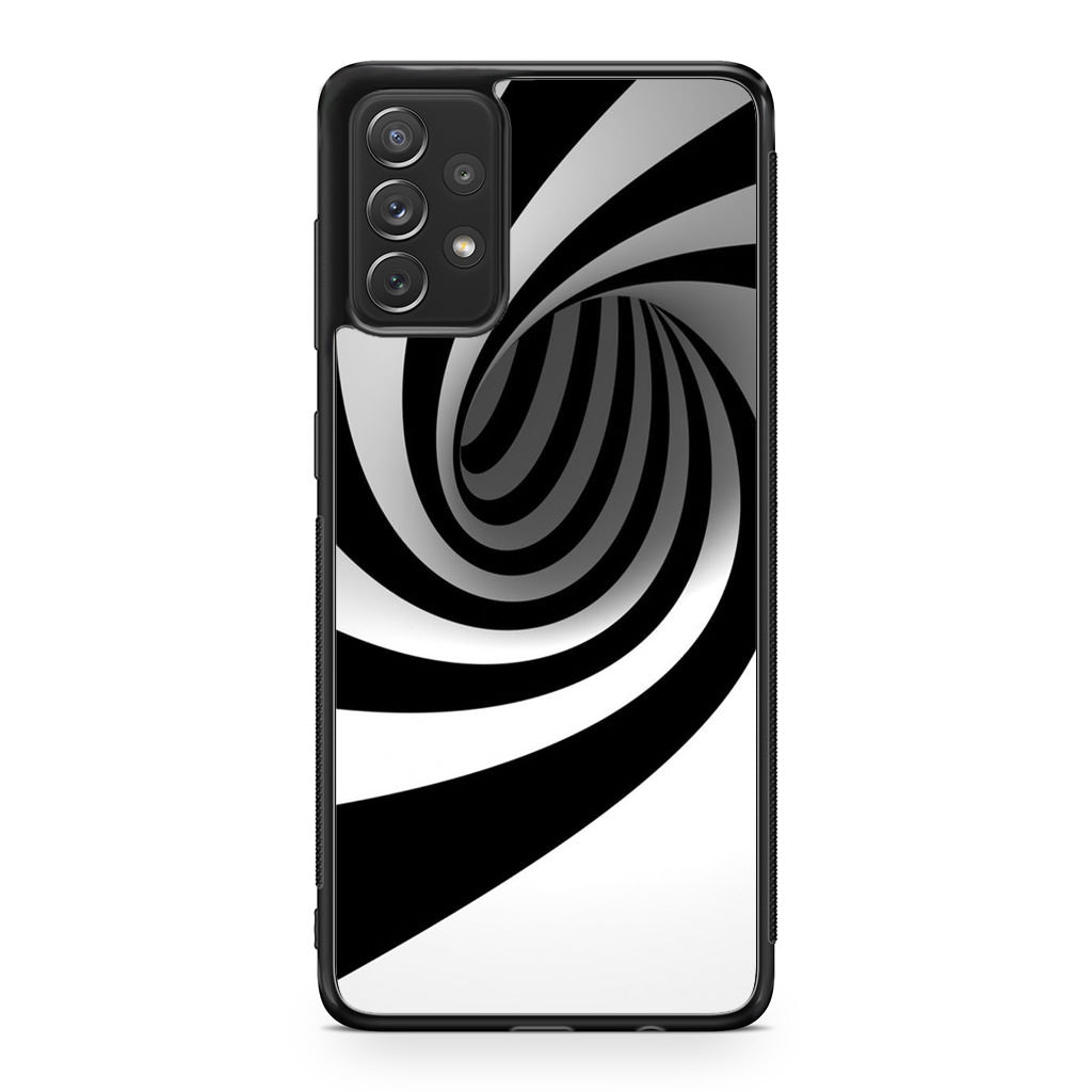 Black and White Twist Galaxy A32 / A52 / A72 Case