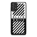 Black White Stripes Galaxy A32 / A52 / A72 Case