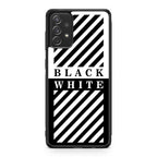 Black White Stripes Galaxy A32 / A52 / A72 Case