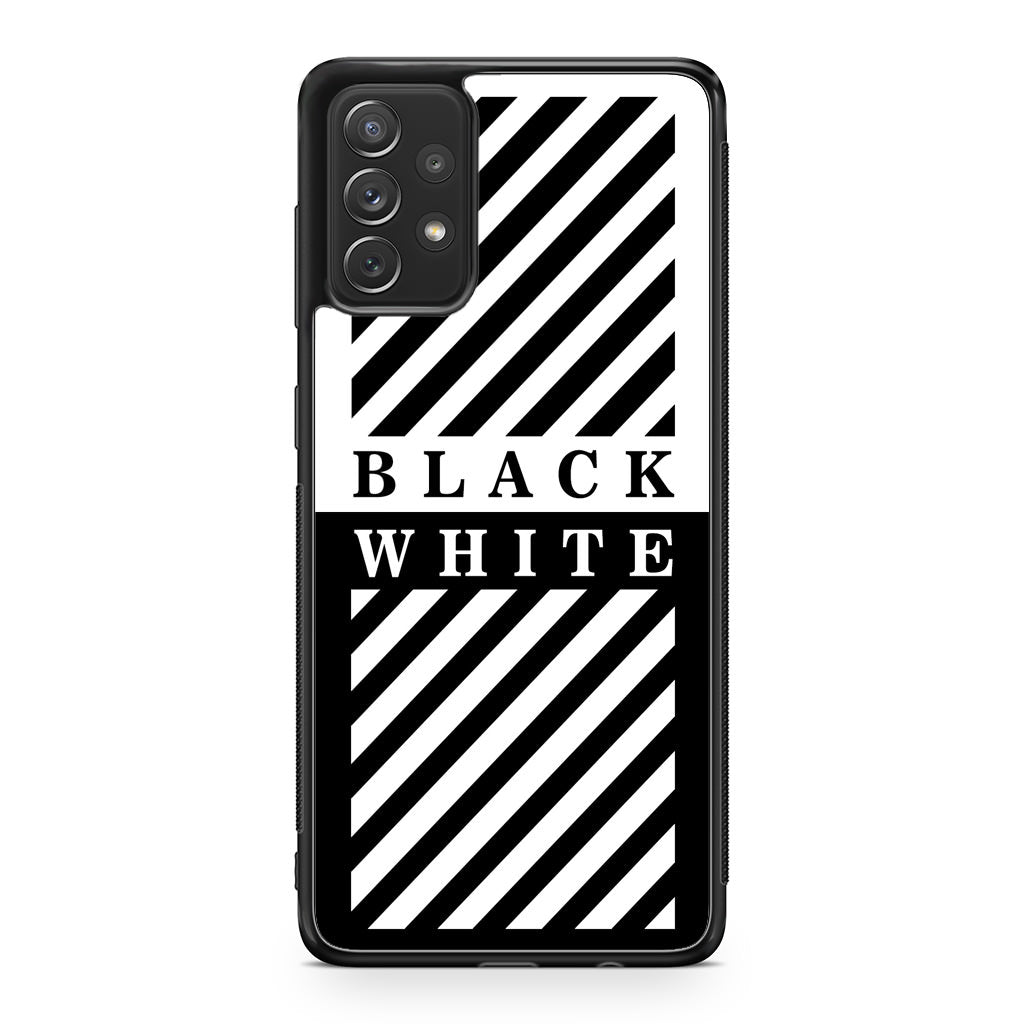 Black White Stripes Galaxy A23 5G Case