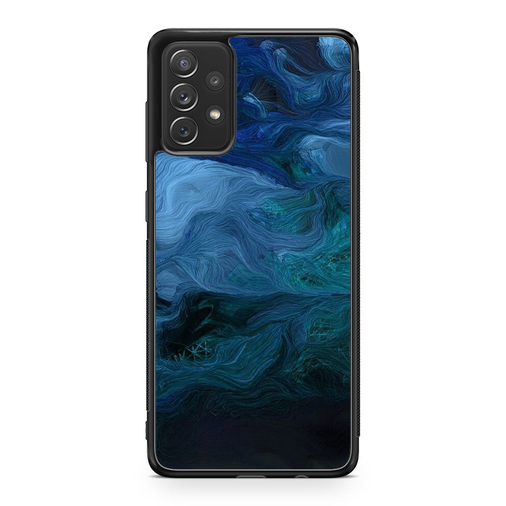 Blue Abstract Art Galaxy A32 / A52 / A72 Case