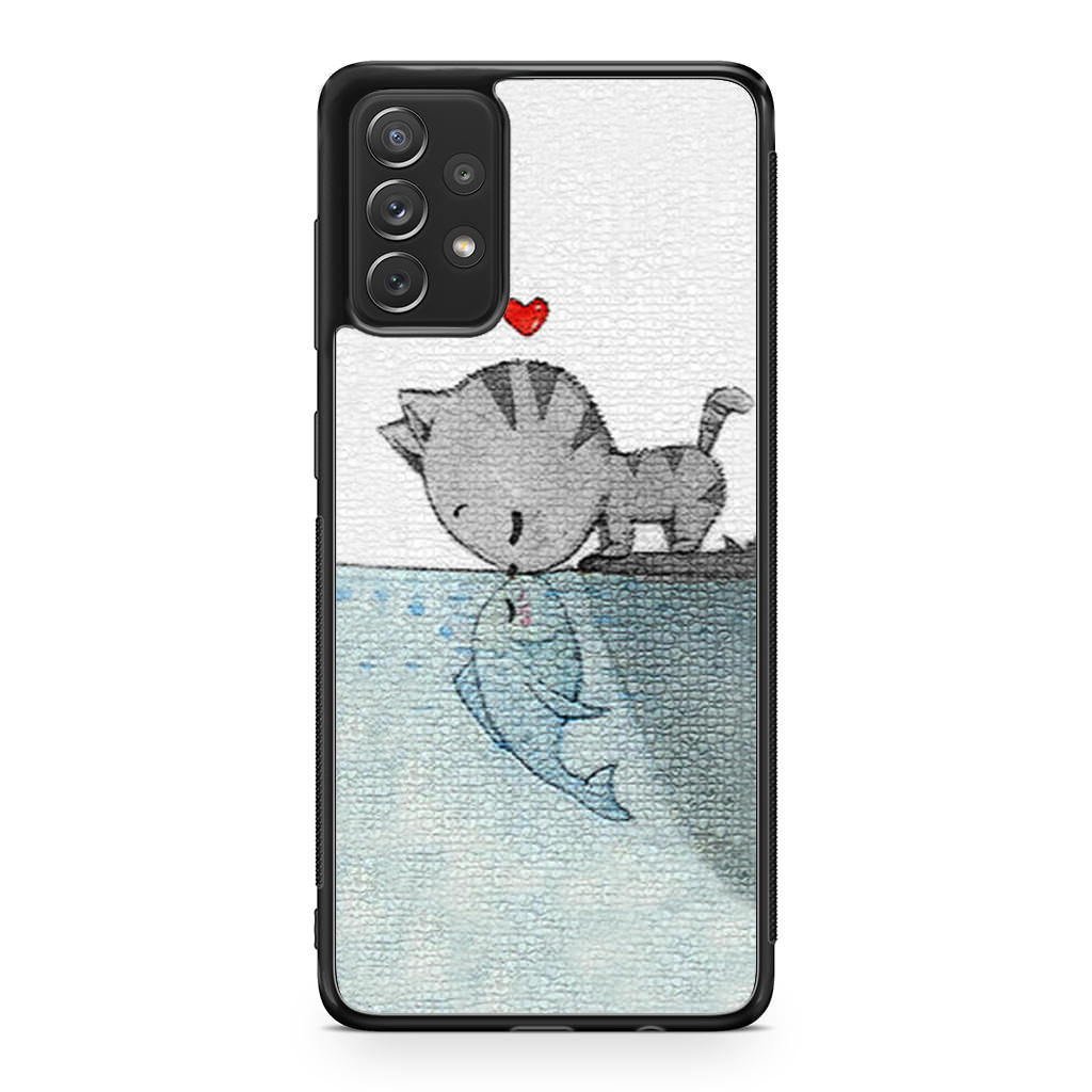 Cat Fish Kisses Galaxy A23 5G Case