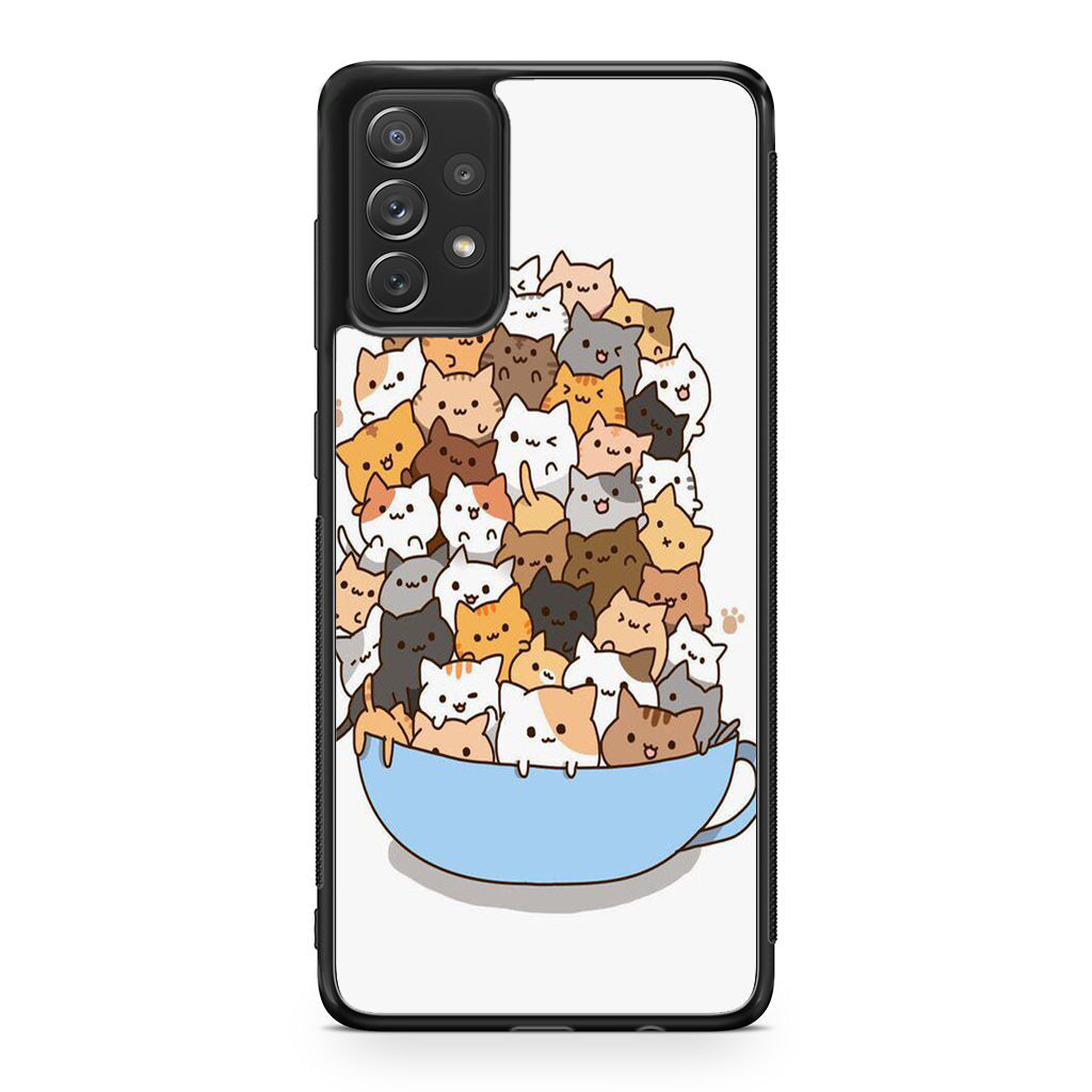 Cats on A Bowl Galaxy A32 / A52 / A72 Case