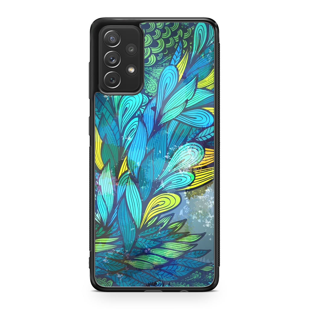 Colorful Art in Blue Galaxy A32 / A52 / A72 Case