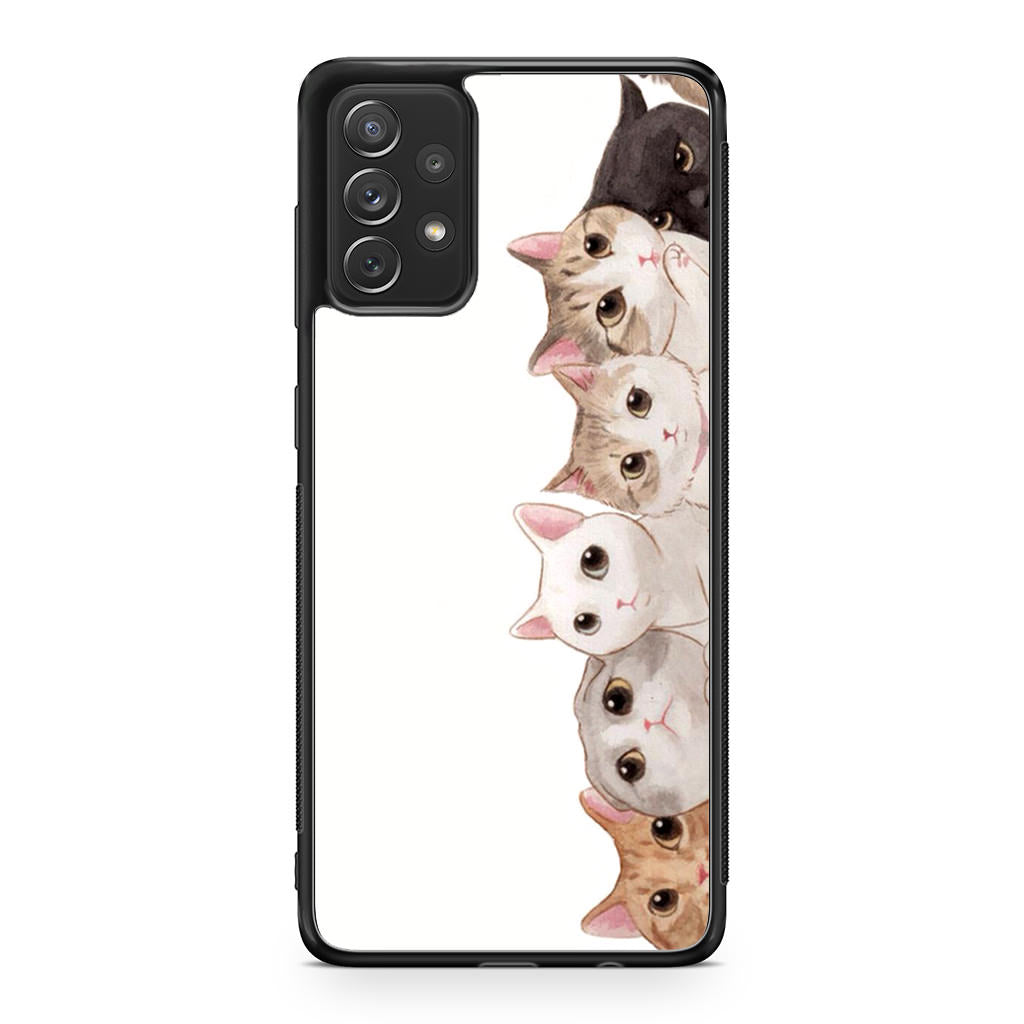 Cute Cats Vertical Galaxy A32 / A52 / A72 Case