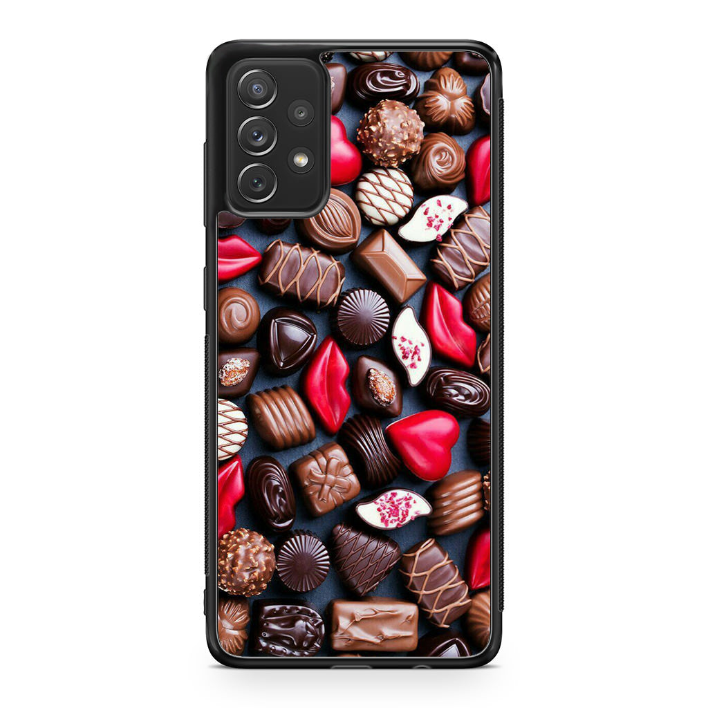 I Love Choco Pattern Galaxy A23 5G Case