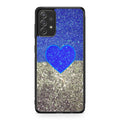 Love Glitter Blue and Grey Galaxy A23 5G Case