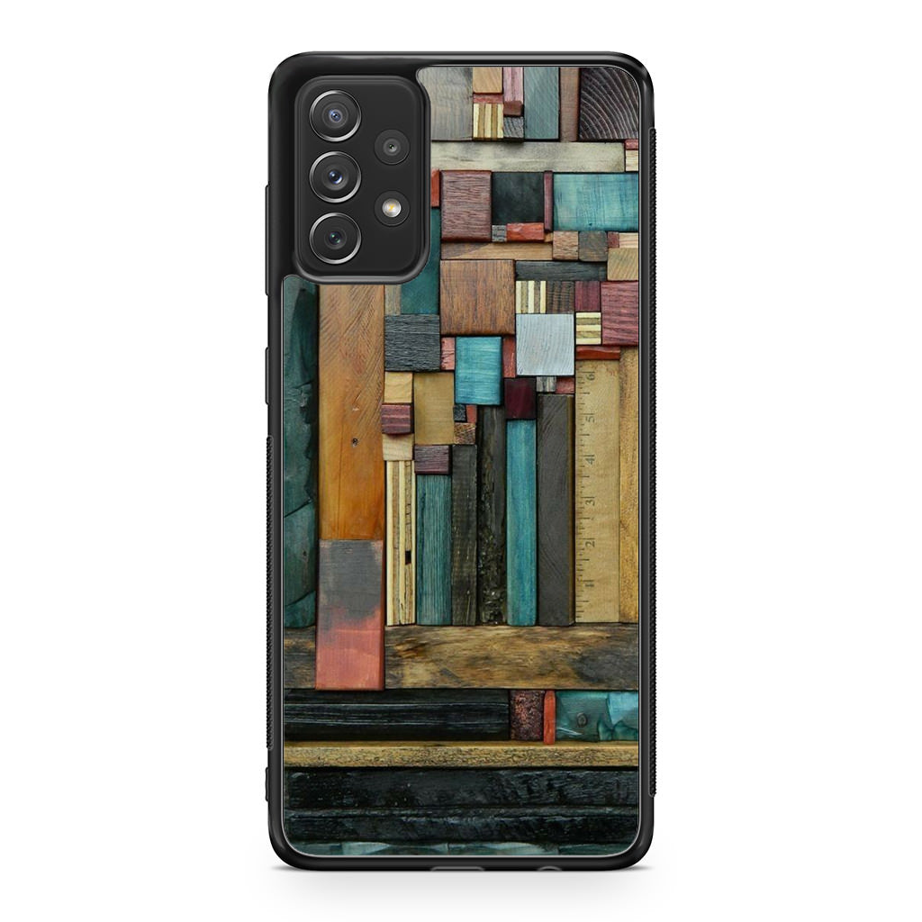 Painted Abstract Wood Sculptures Galaxy A23 5G Case