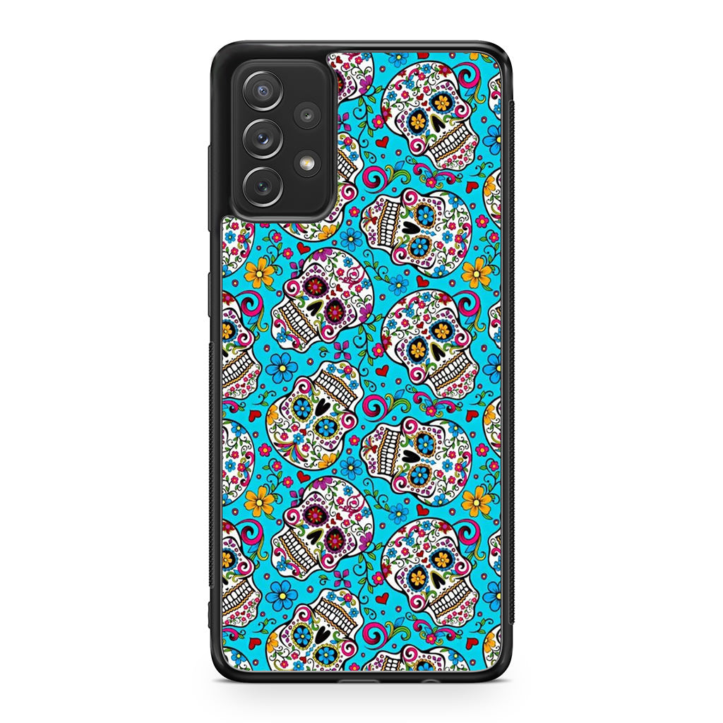 Skull Floral Sugar Galaxy A32 / A52 / A72 Case