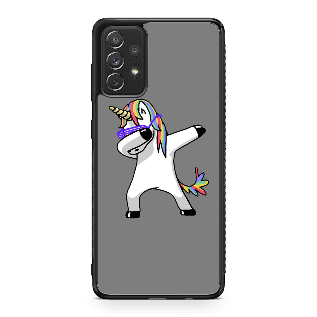 Unicorn Dabbing Grey Galaxy A23 5G Case