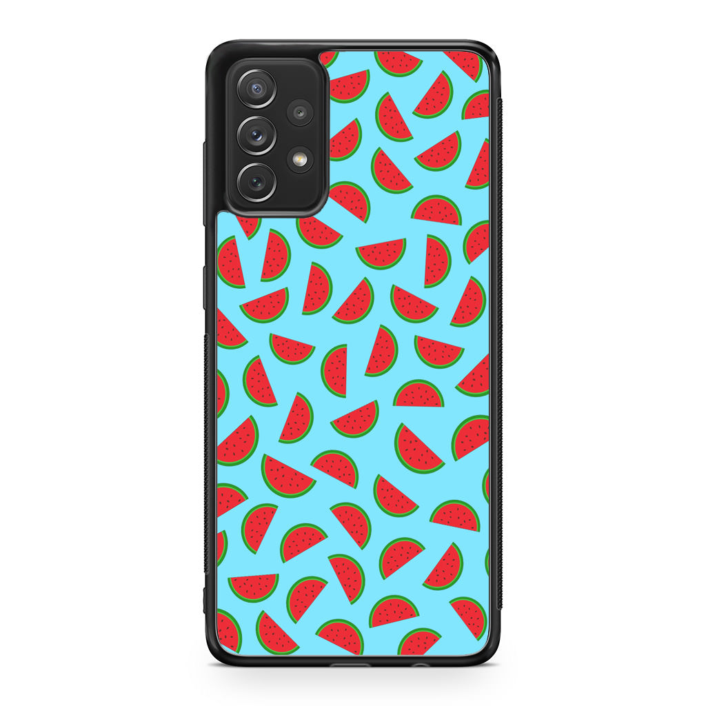 Watermelon Fruit Pattern Blue Galaxy A23 5G Case