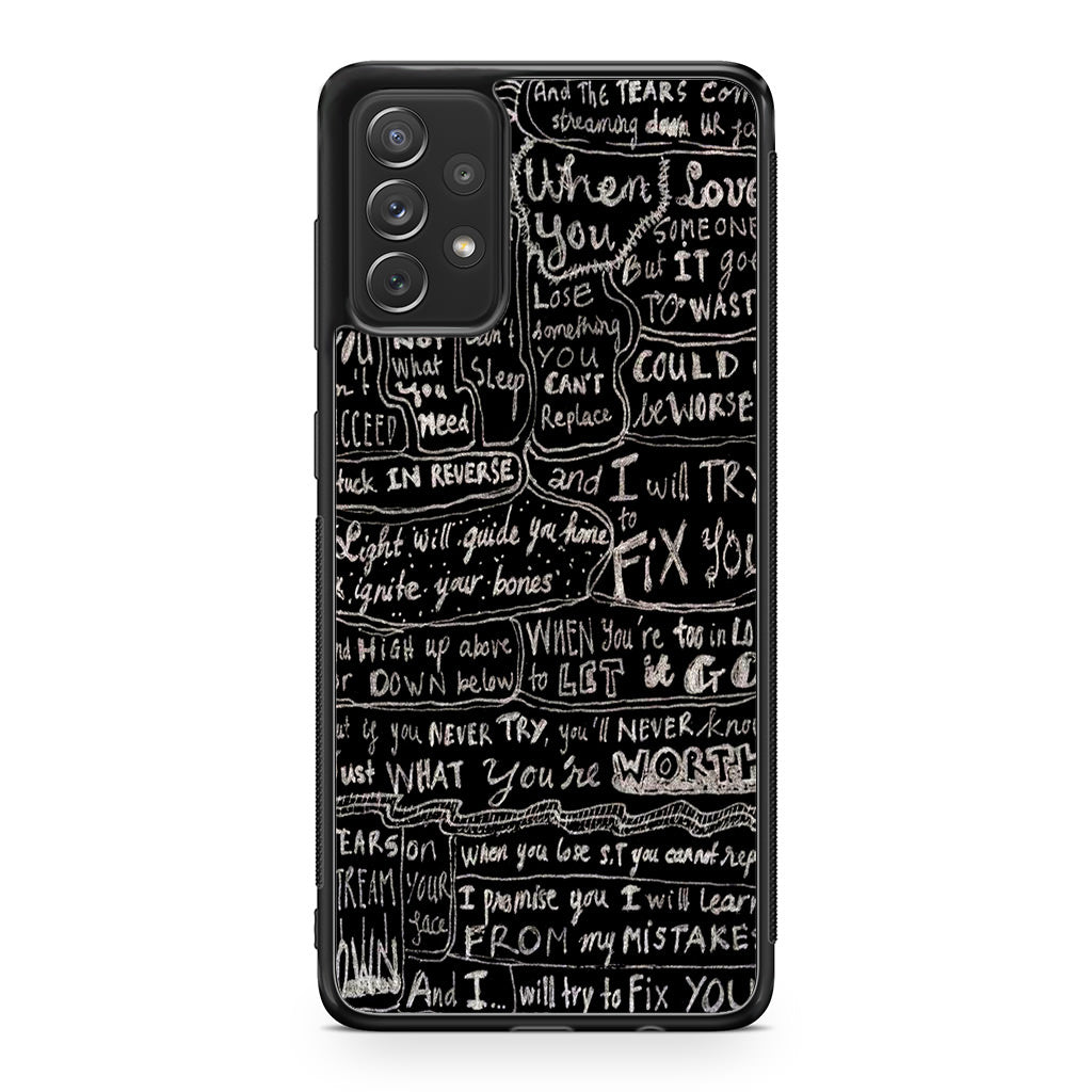 Fix You Lyrics Galaxy A53 5G Case