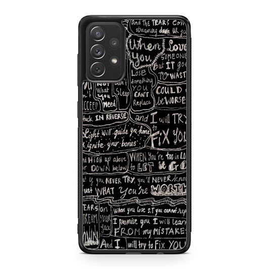 Fix You Lyrics Galaxy A53 5G Case