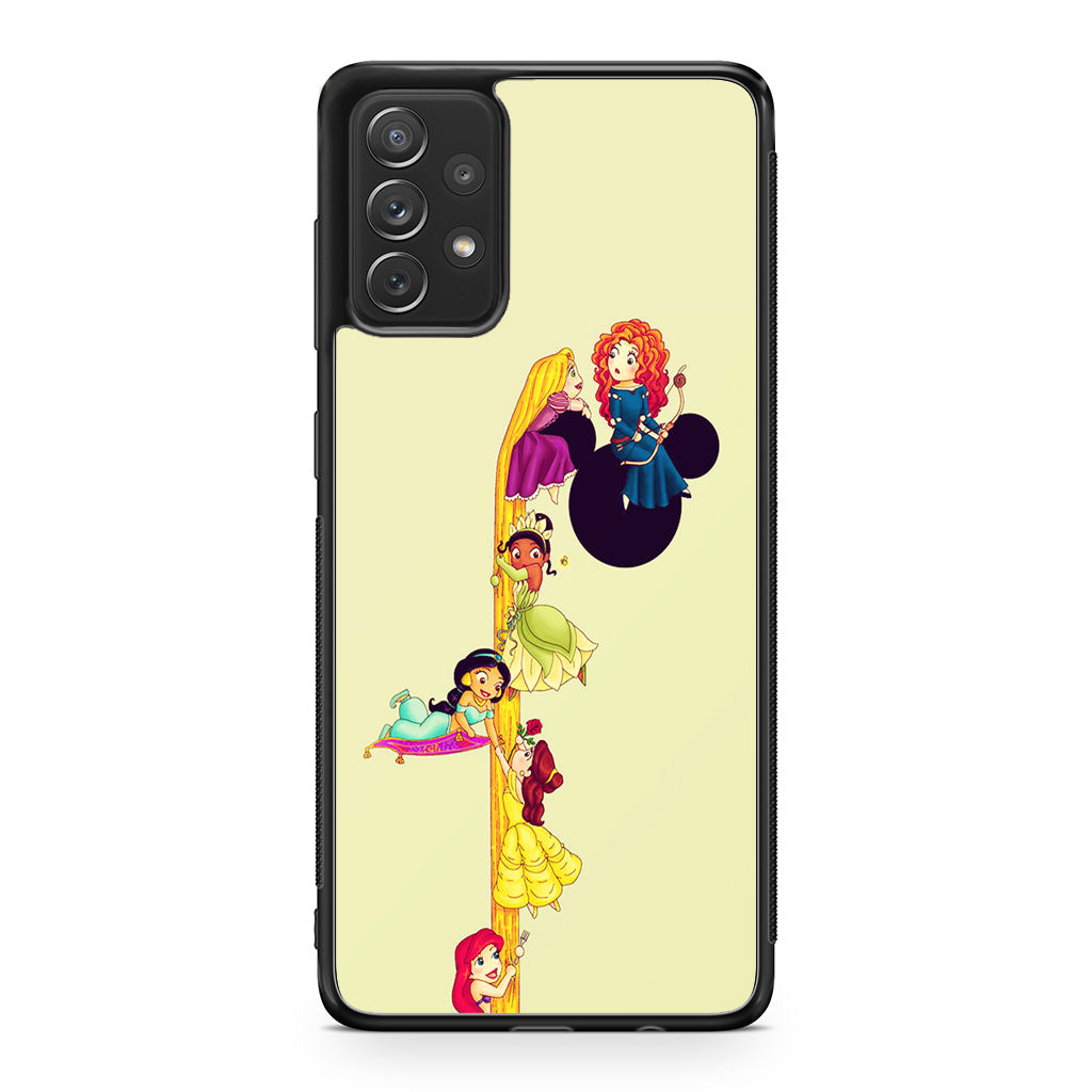 Princesses Climbing Rapunzel's Hair Galaxy A53 5G Case