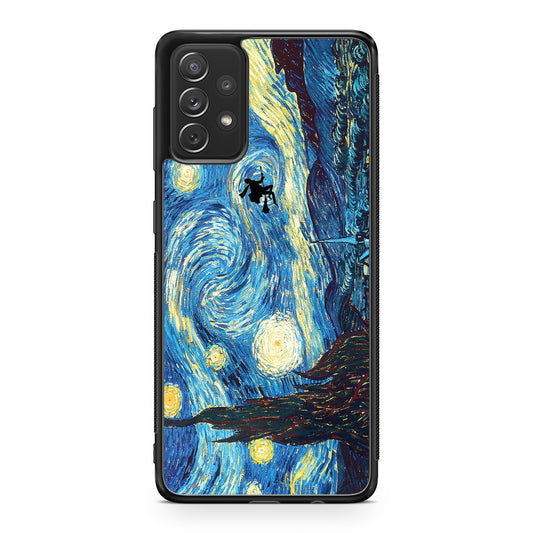 Witch Flying In Van Gogh Starry Night Galaxy A32 / A52 / A72 Case