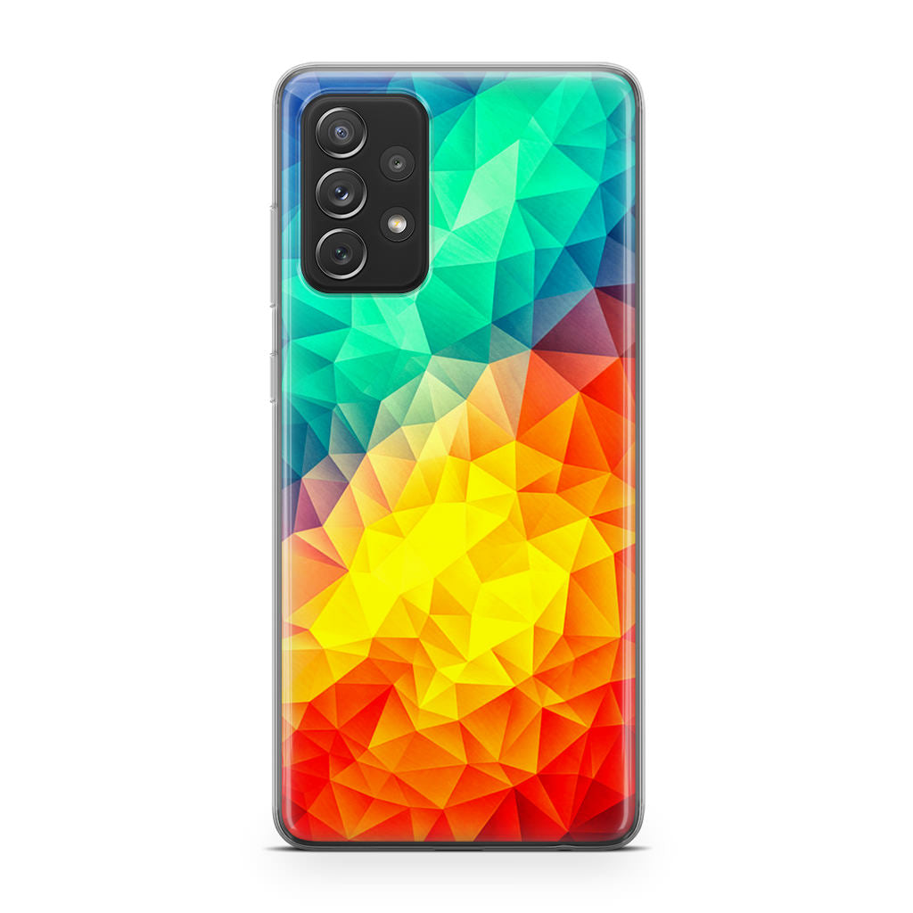Abstract Multicolor Cubism Painting Galaxy A53 5G Case