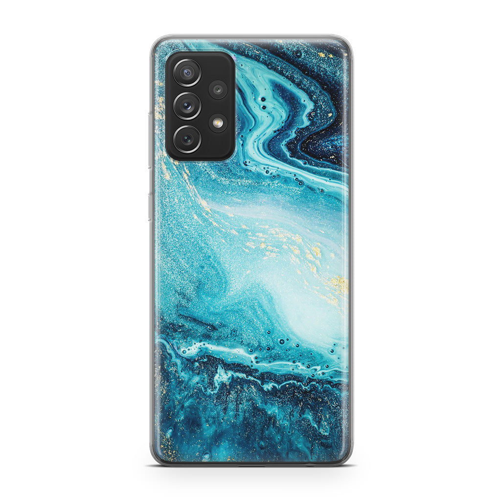 Blue Water Glitter Galaxy A53 5G Case