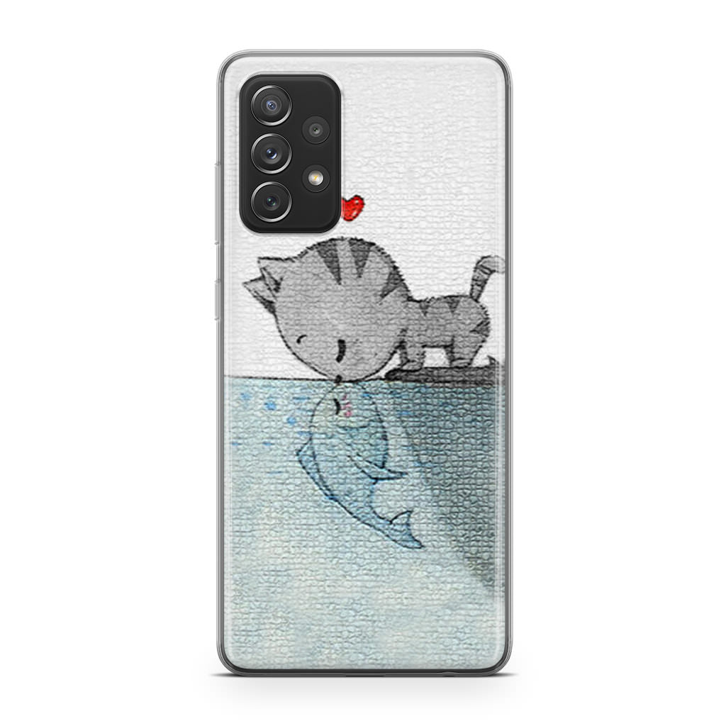 Cat Fish Kisses Galaxy A23 5G Case