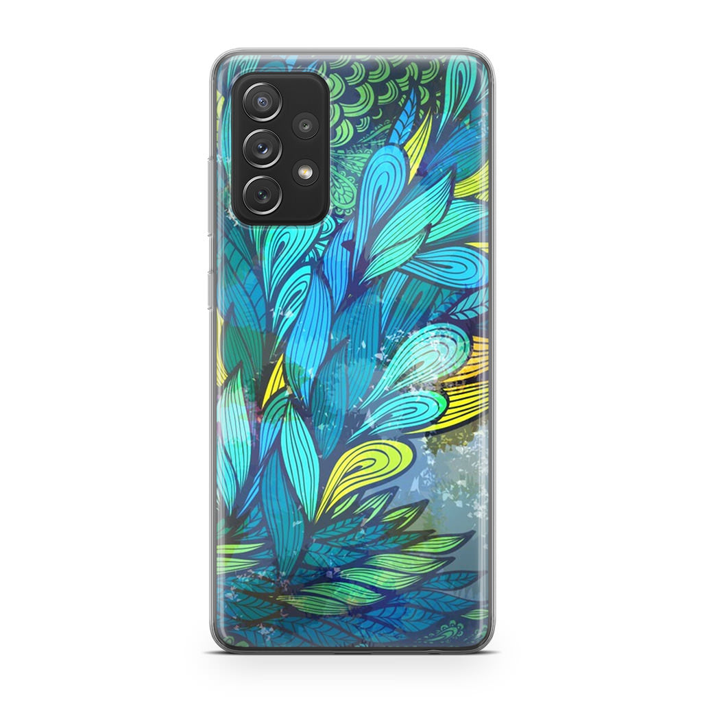 Colorful Art in Blue Galaxy A23 5G Case