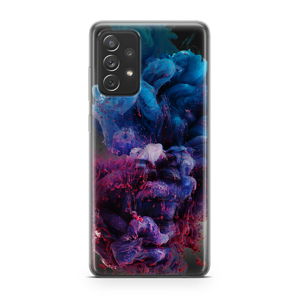 Colorful Dust Art on Black Galaxy A32 / A52 / A72 Case