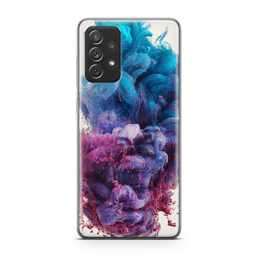 Colorful Dust Art on White Galaxy A23 5G Case