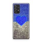 Love Glitter Blue and Grey Galaxy A23 5G Case