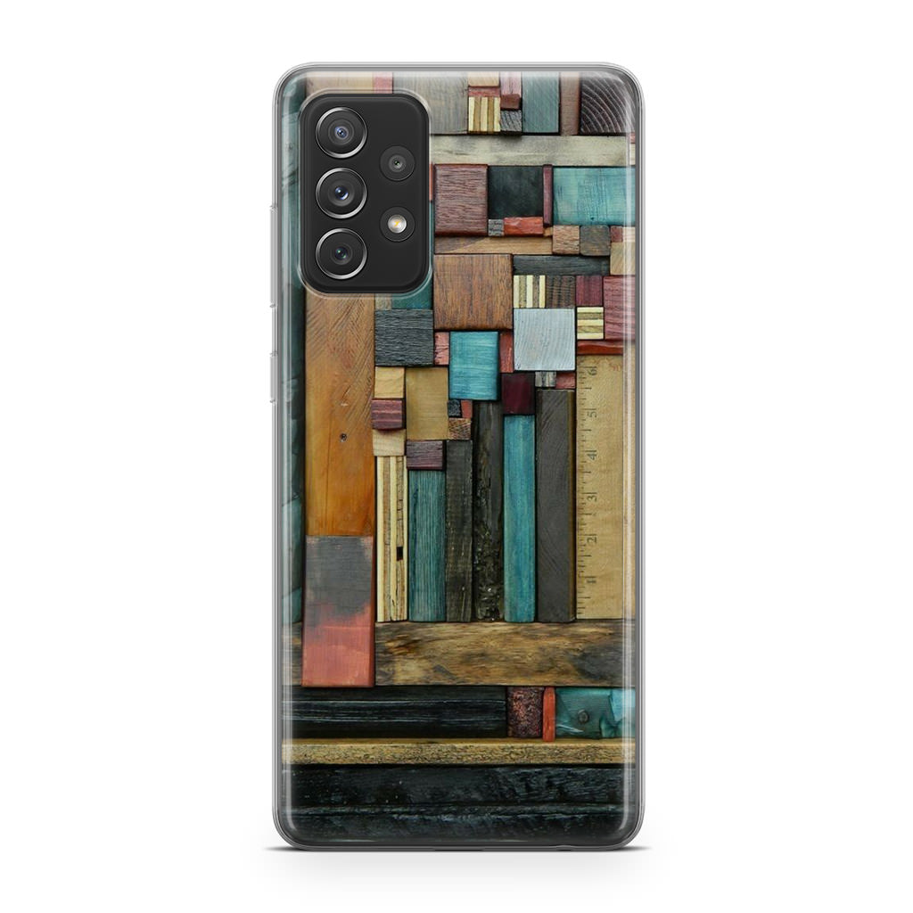 Painted Abstract Wood Sculptures Galaxy A23 5G Case