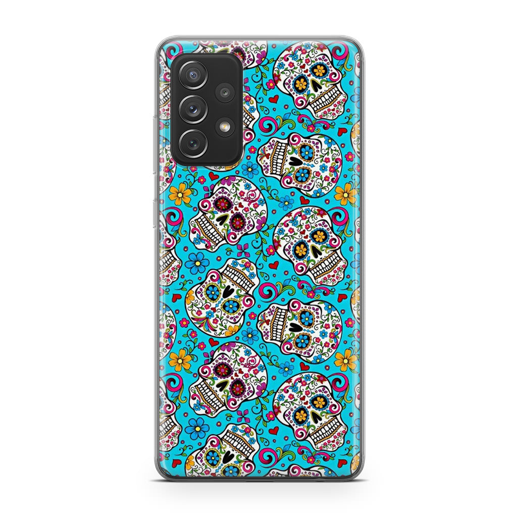 Skull Floral Sugar Galaxy A32 / A52 / A72 Case