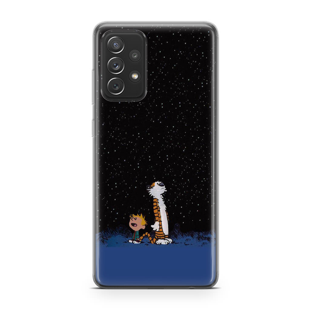 Calvin and Hobbes Space Galaxy A23 5G Case