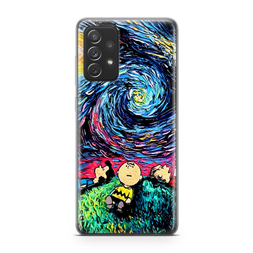 Peanuts At Starry Night Galaxy A32 / A52 / A72 Case