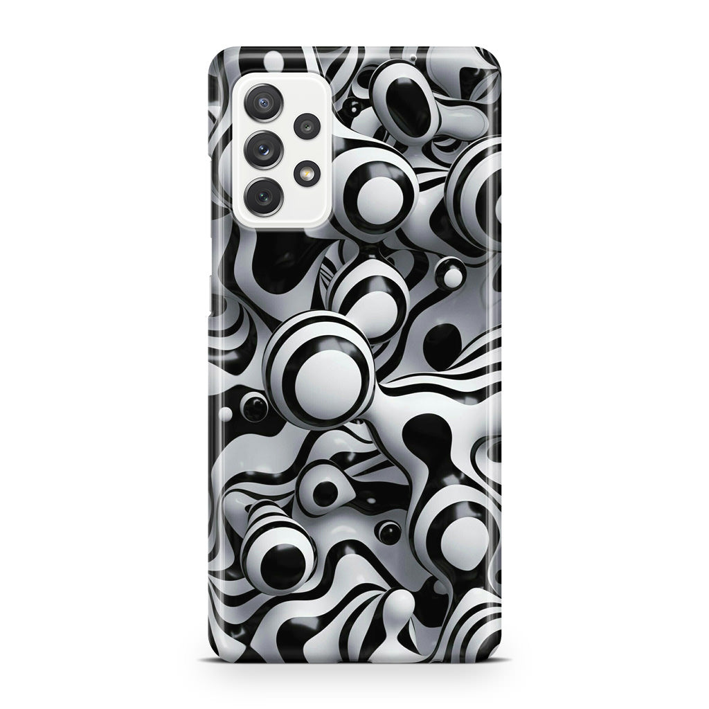 Abstract Art Black White Galaxy A32 / A52 / A72 Case