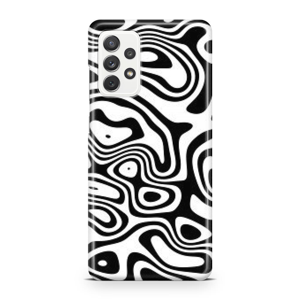 Abstract Black and White Background Galaxy A23 5G Case