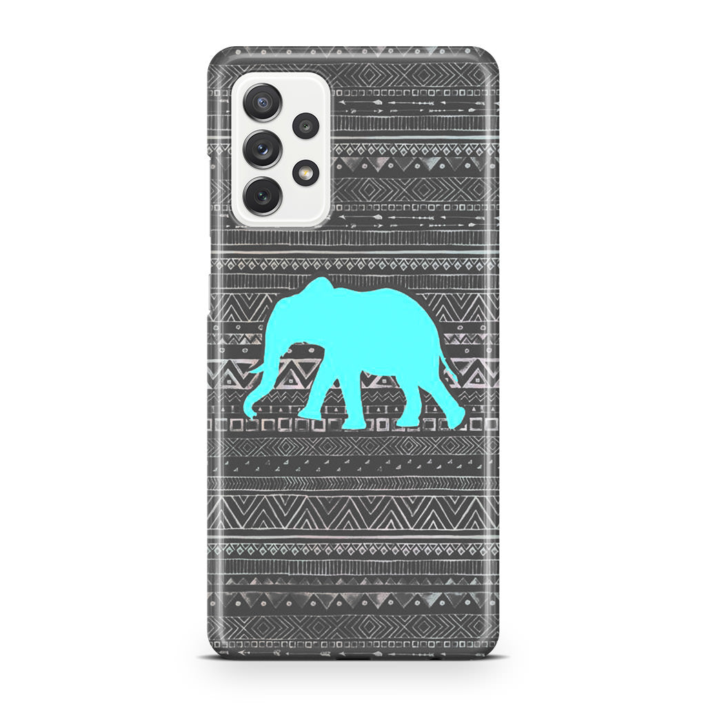 Aztec Elephant Turquoise Galaxy A32 / A52 / A72 Case