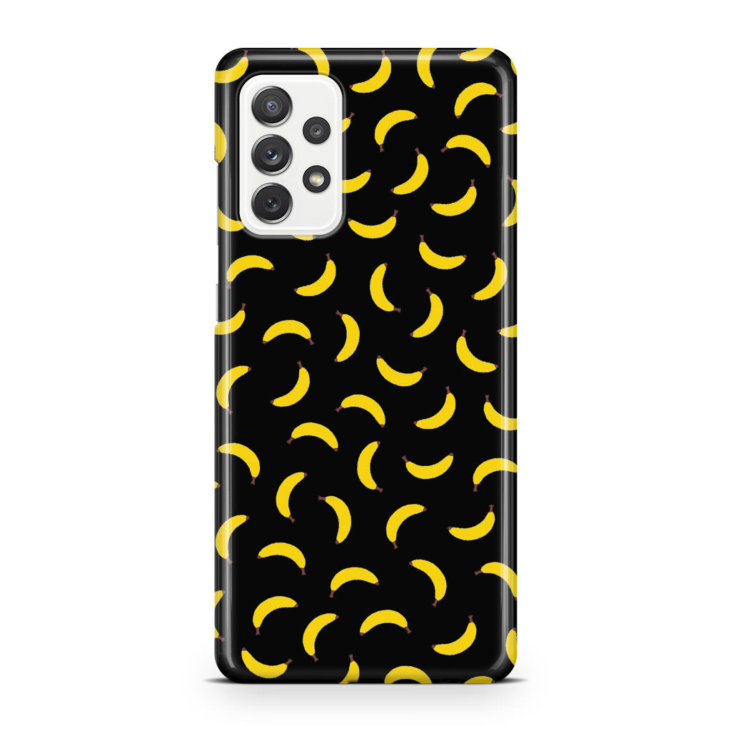 Bananas Fruit Pattern Black Galaxy A32 / A52 / A72 Case