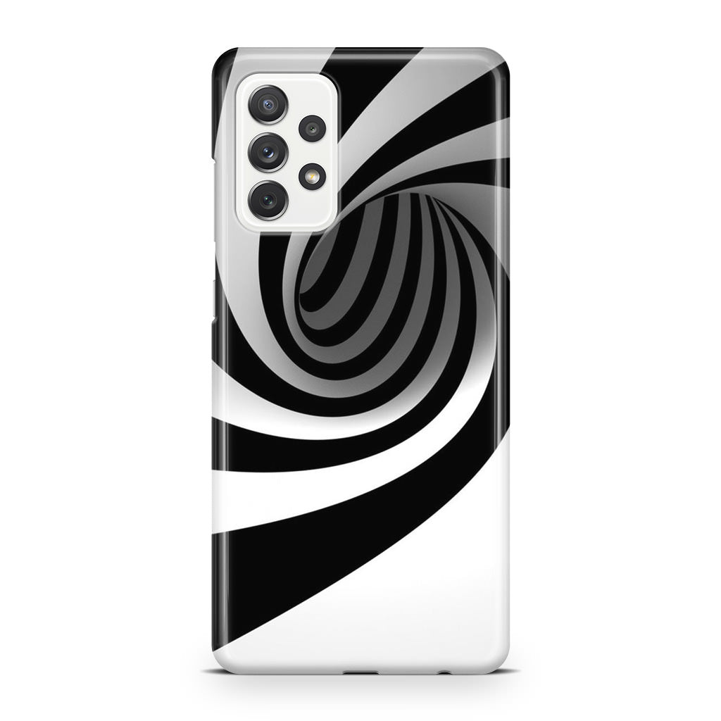 Black and White Twist Galaxy A32 / A52 / A72 Case