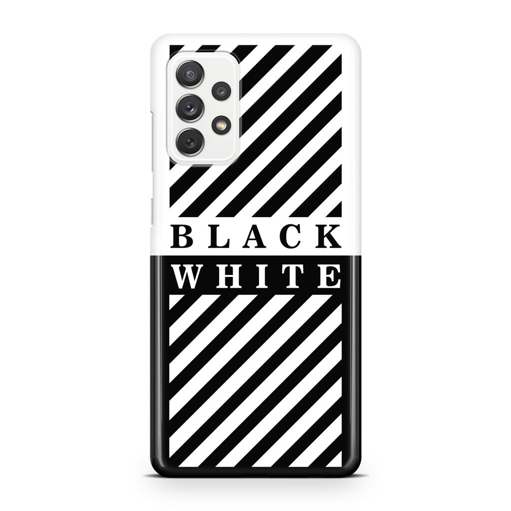 Black White Stripes Galaxy A32 / A52 / A72 Case