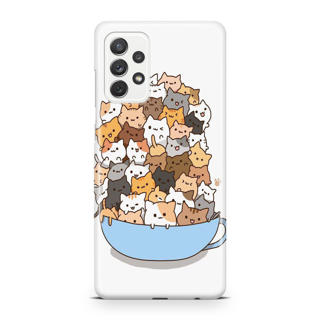 Cats on A Bowl Galaxy A32 / A52 / A72 Case