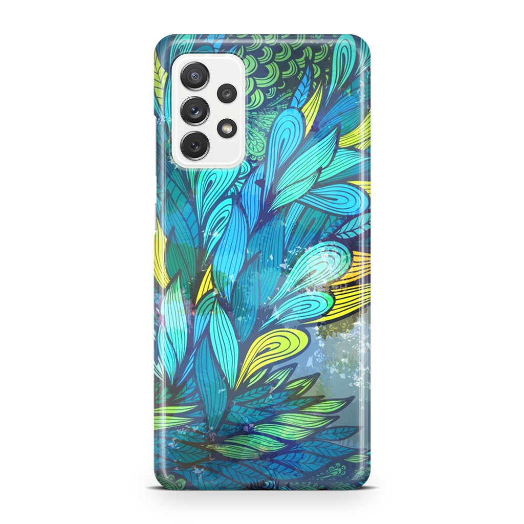 Colorful Art in Blue Galaxy A32 / A52 / A72 Case