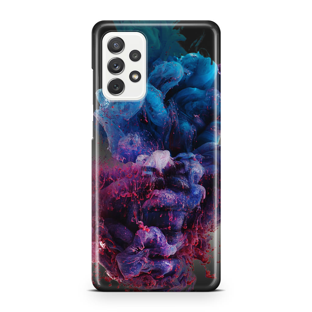 Colorful Dust Art on Black Galaxy A32 / A52 / A72 Case