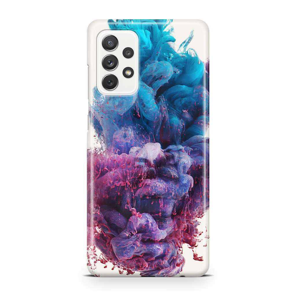 Colorful Dust Art on White Galaxy A32 / A52 / A72 Case