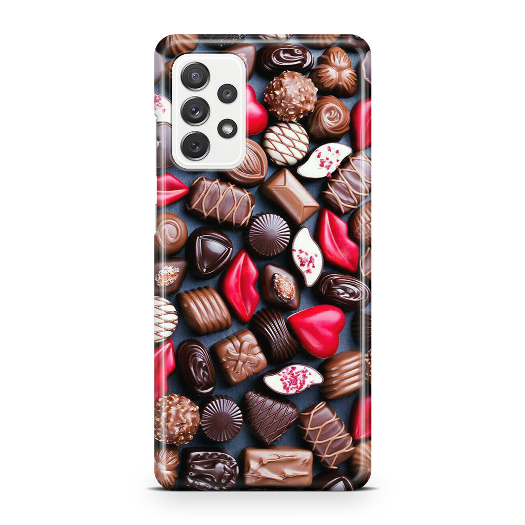 I Love Choco Pattern Galaxy A32 / A52 / A72 Case